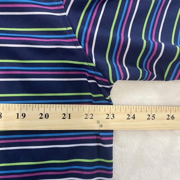 Bollé Golf Performance Tech Polo Shirt Striped - Size Large - Picture 8 of 10